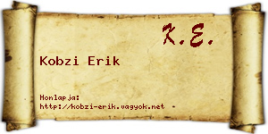 Kobzi Erik névjegykártya
